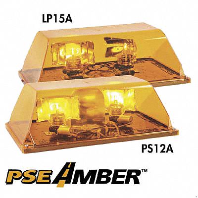 Mini Lightbar, Halogen, Ambr, Perm, 15-1/2In