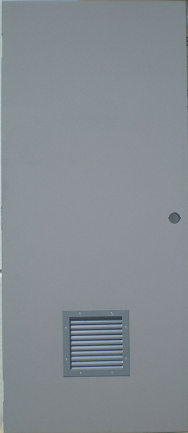 Steel Door with Louvers, 80x36 In