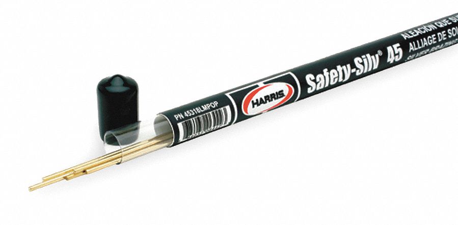 Brazing Rod, 3/32x18, 1225-1370 F, PK 3