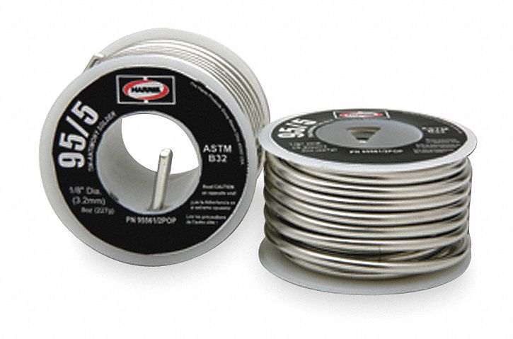 Solid Wire Solder, Lead Free, 452 to 464 F
