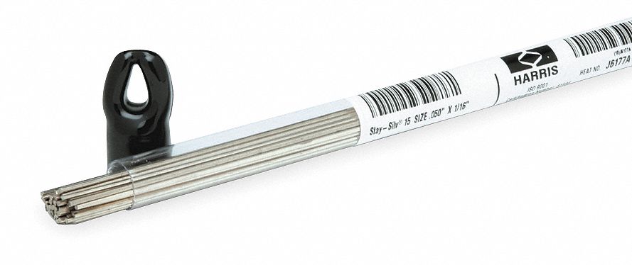 Brazing Rod, 1/8x20, 1190-1480 F, PK 7