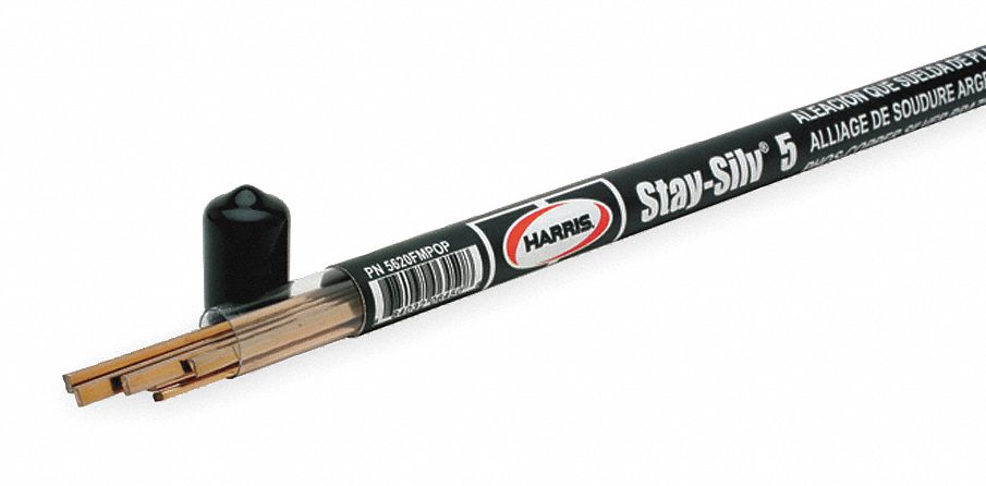 Brazing Rod, 1/8x20, 1190-1500 F, PK 7