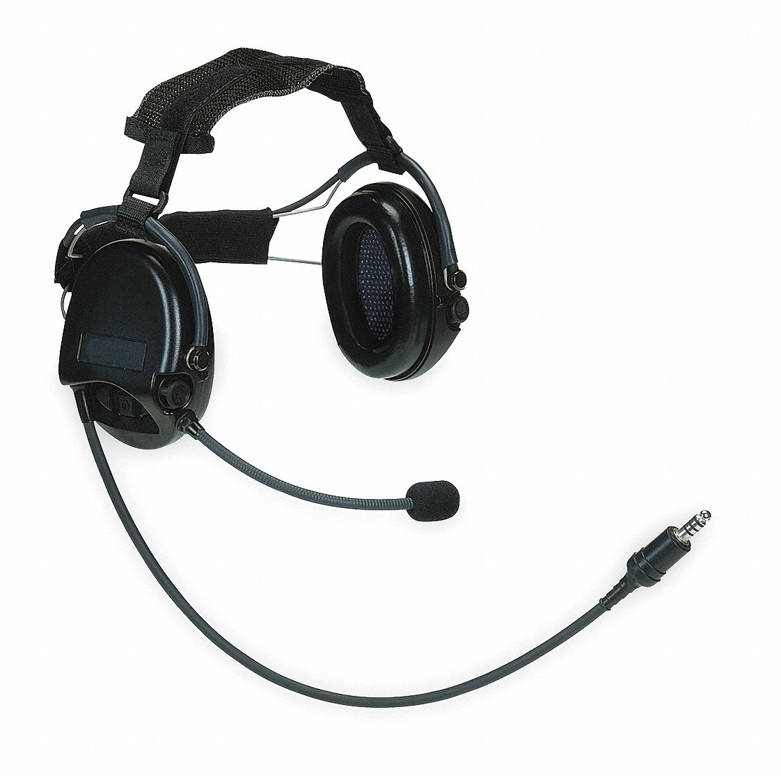 Electronic Ear Muff, 19dB, Over-the-H, Bk