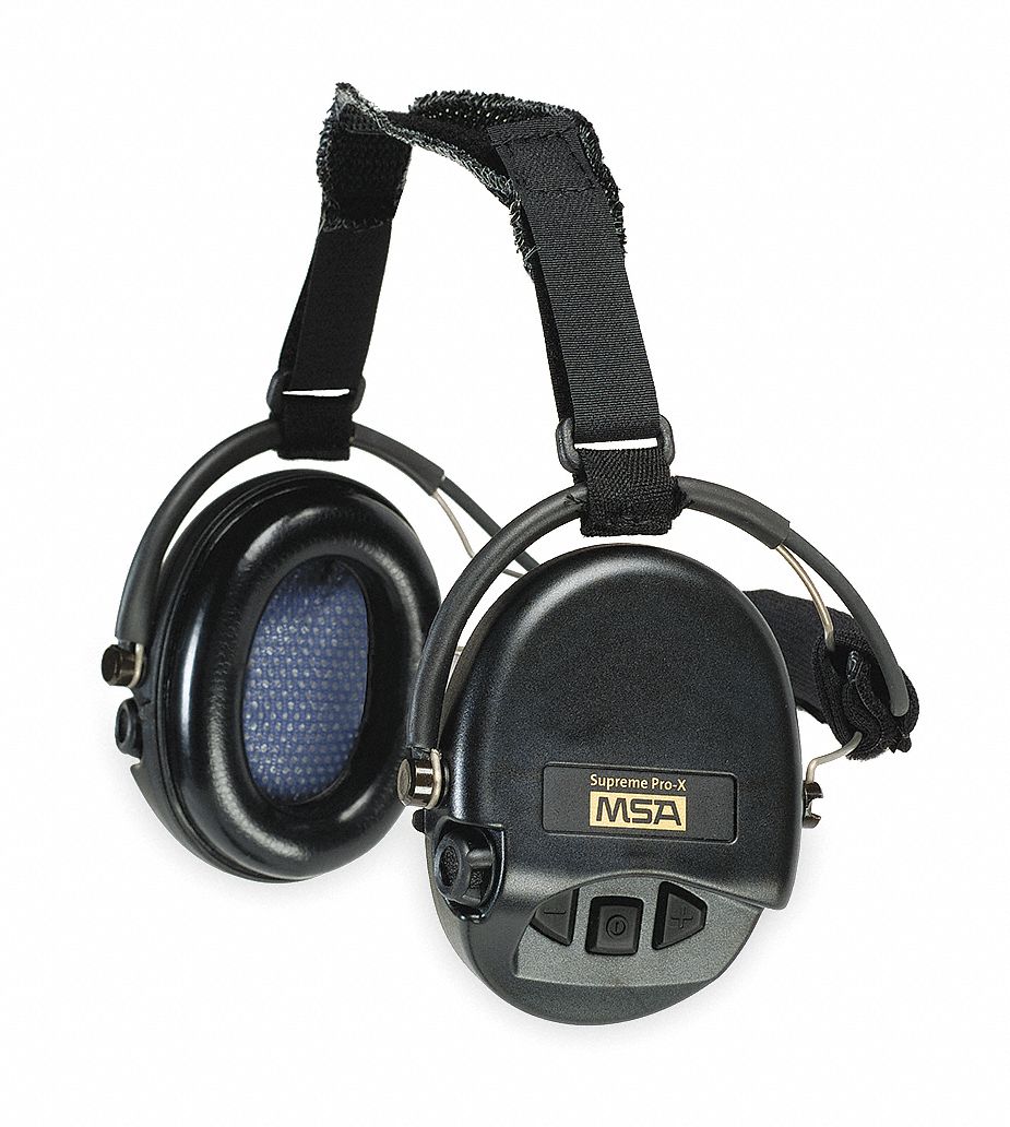 Electronic Ear Muff, 18dB, Over-the-H, Bk