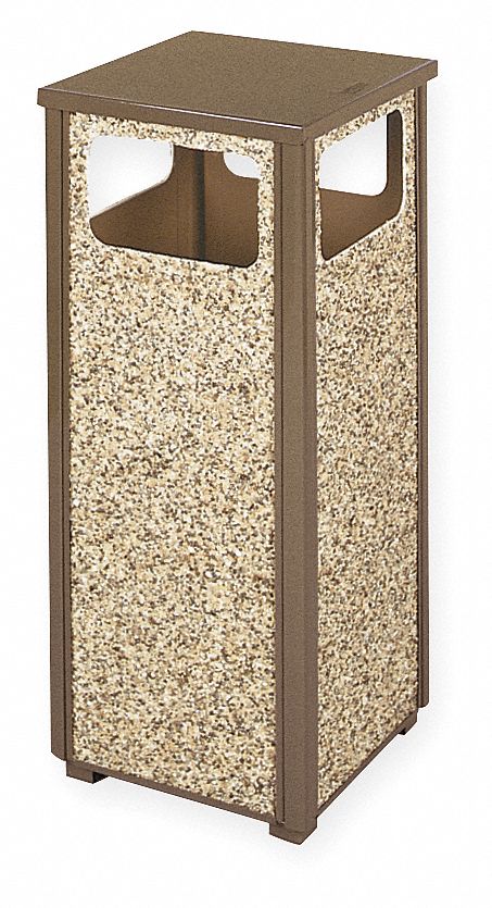 Waste Receptacle, Flat Top, 12 G, Brown