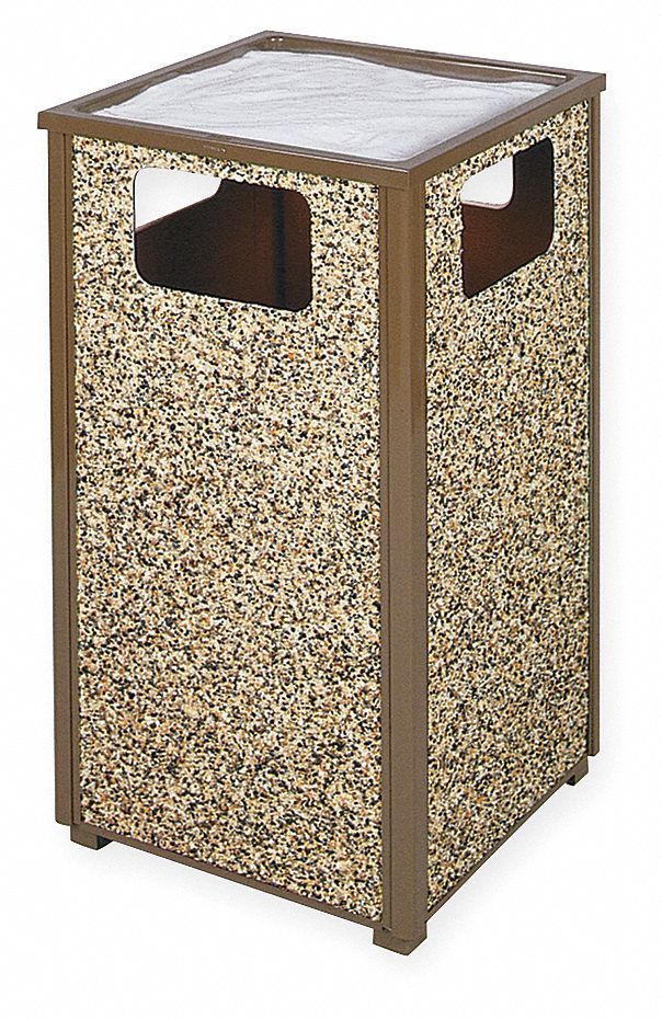Ash/Trash, Stone Panel, Sand Urn, 24G, Brown