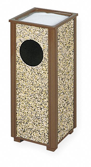 Ash & Waste Trash Container, Brown