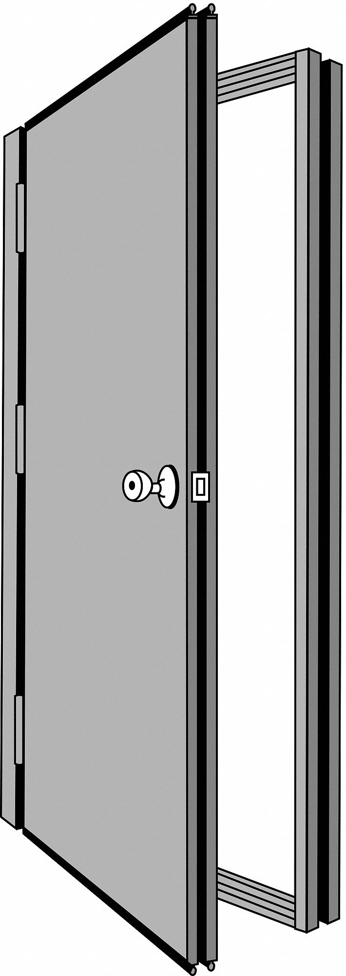 Security Door, Hand Left, 85 7/16x38 5/8