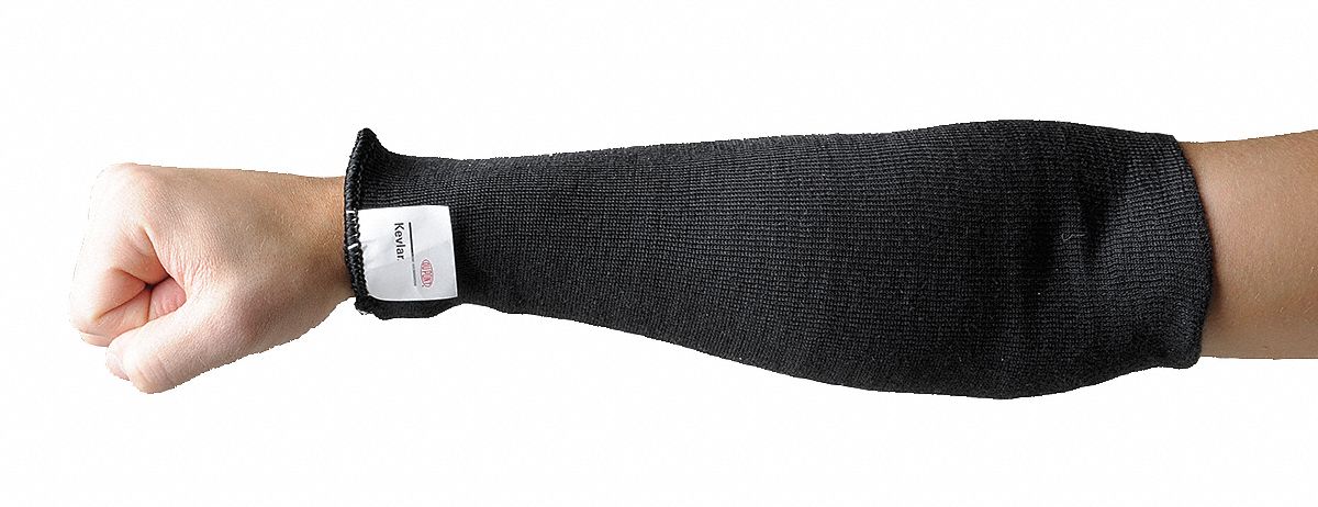 Cut Resistant Sleeve, 18 In., Black