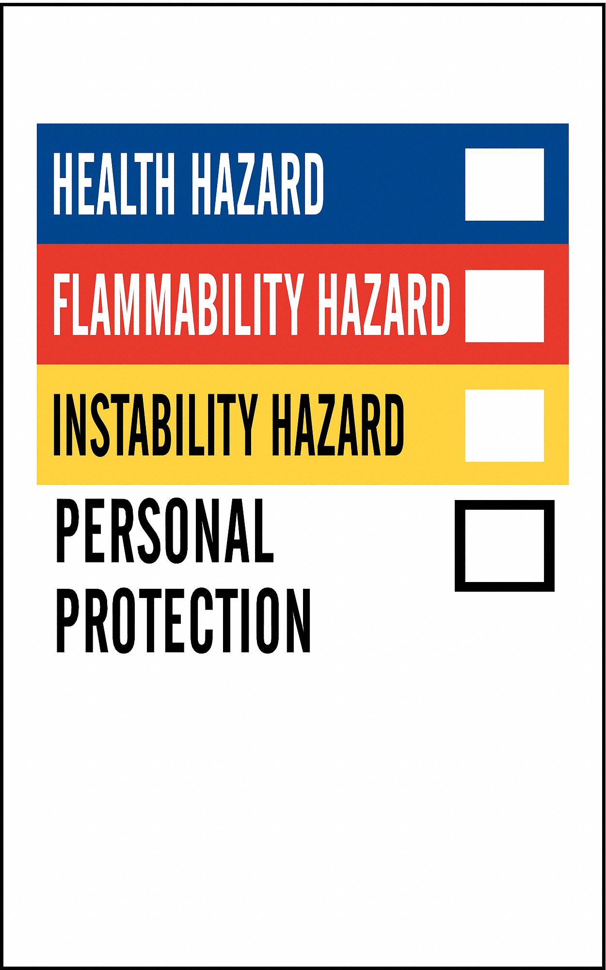 NFPA Label, 2 In.H, 1-1/4 In.W, Paper, PK500
