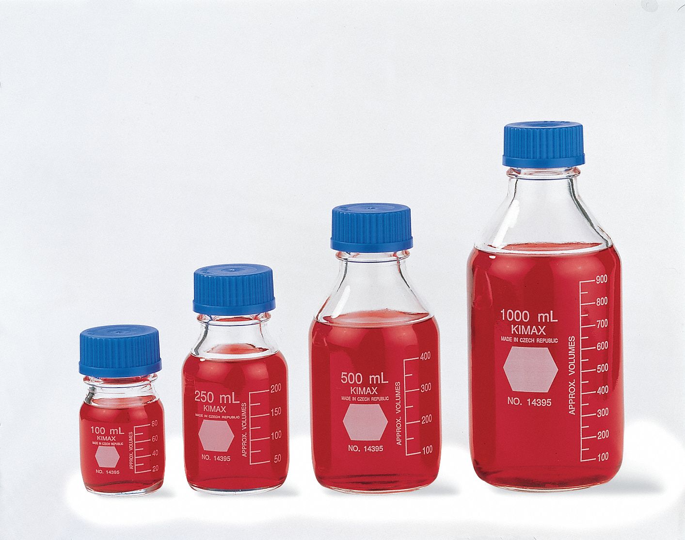 Bottle Media Stge w/ Cap Glass 1000, PK10