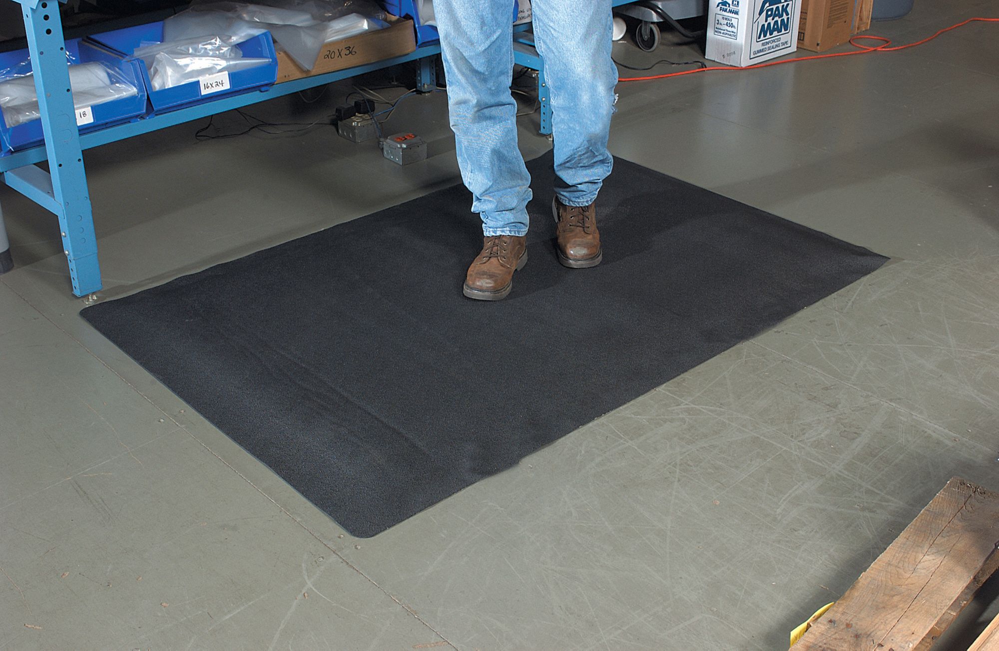 Antifatigue Mat, Black, 50 ft.L, 3 ft.W