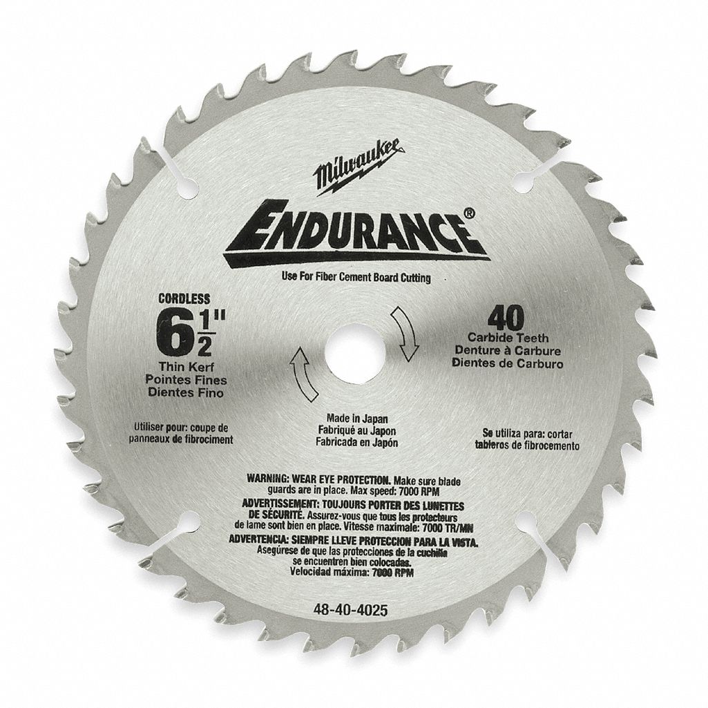 Crclr Saw Bld, Crbde, 6-1/2 In, 48 Teeth
