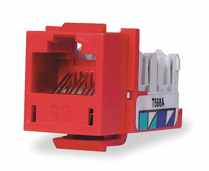 Jack, Red, Cat6, Rj45