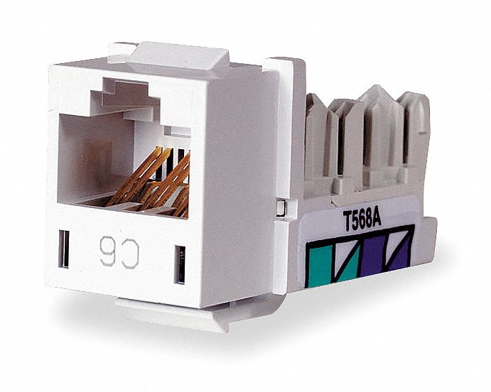 Jack, White, Cat6, Rj45