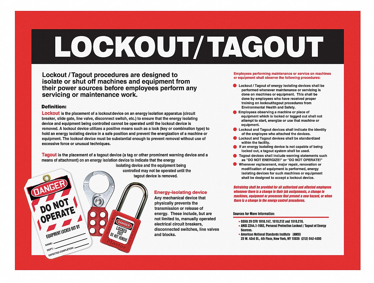 Safety Poster, 18 x 24In, FLEX PLSTC, ENG