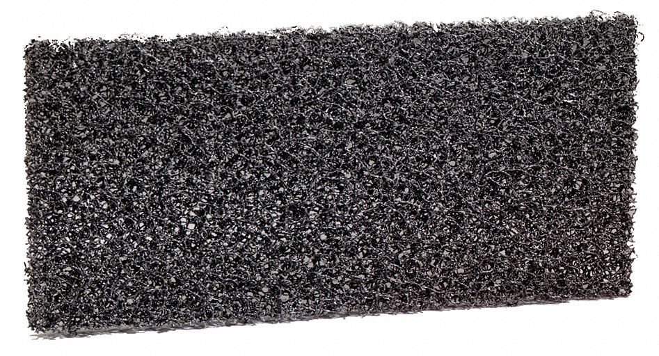 Xtra Hvy Dty Pad, Blk, 10Lx4-39/64InW, PK10