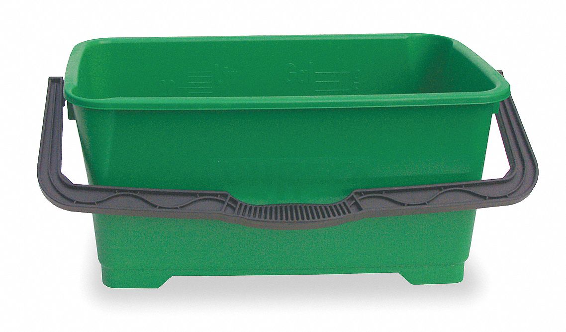 Bucket, 6 Gal., Green, Polyethylene