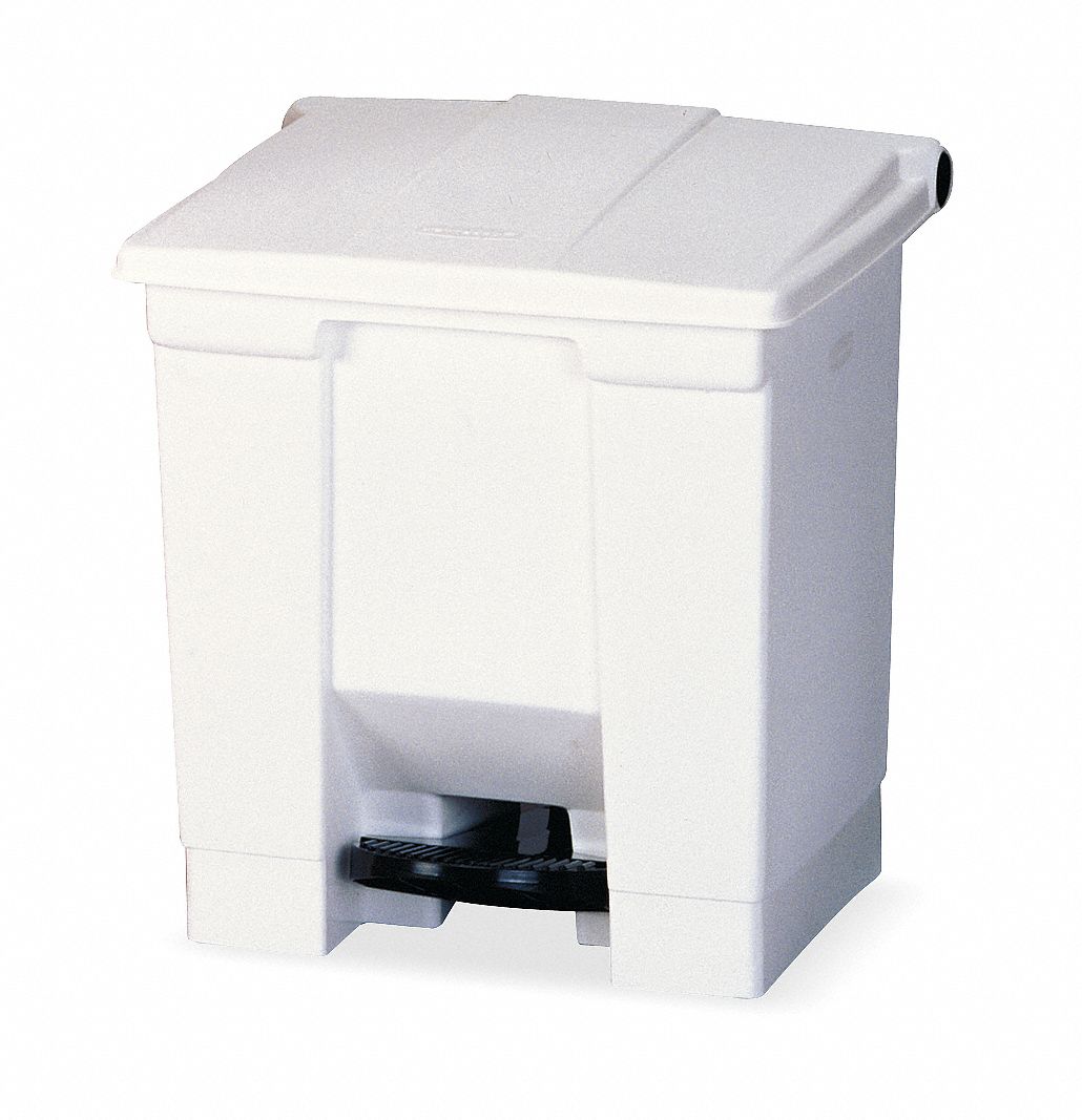Step On Receptacle, 8 G, White