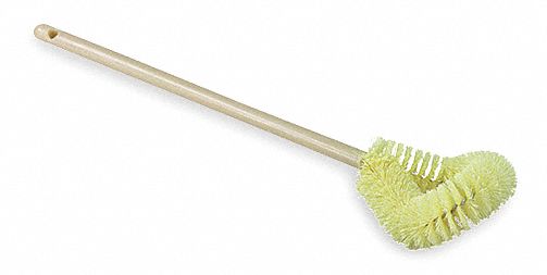 Bowl Brush, 4-1/2In, Yllw, Plastic, 21In