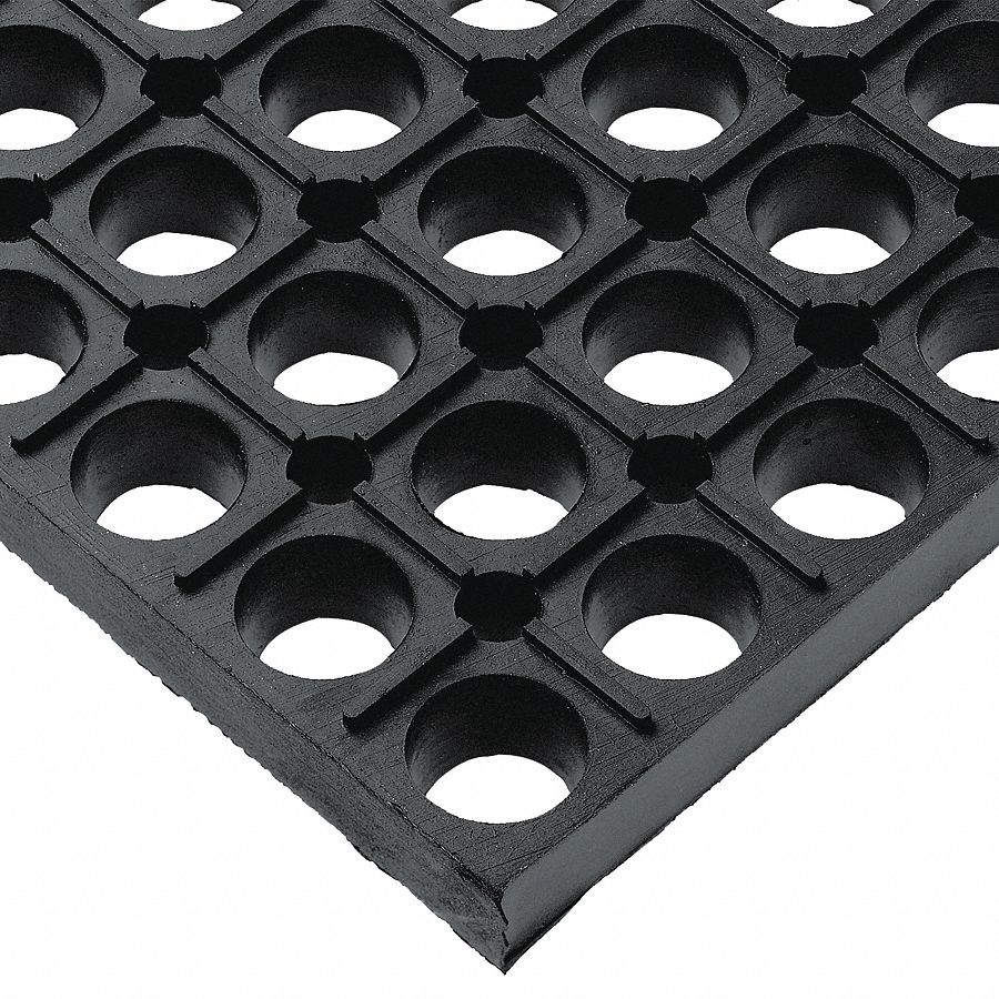 MATTING ANTI-SLIP DRAIN 18IN X 2FT BLACK