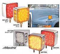 S/T/T/Park Ped Light, LED, Ambr/Rd, RH Post