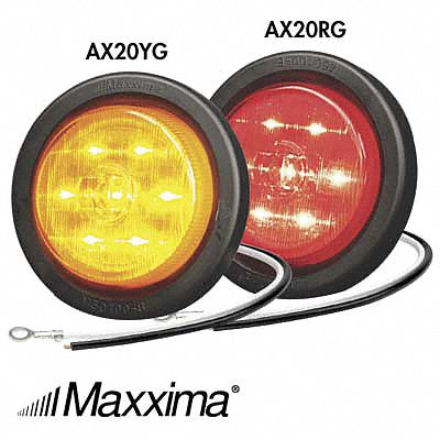 Clearance Light, LED, Amber, 2-1/2 In Dia