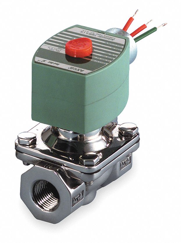 Solenoid Valve, 2 Way, NC, SS, 1/2 In