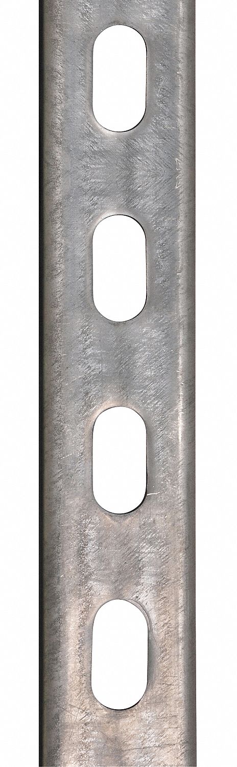 Half Slot Channel, 20 Ft, 1.5 In D, Silver