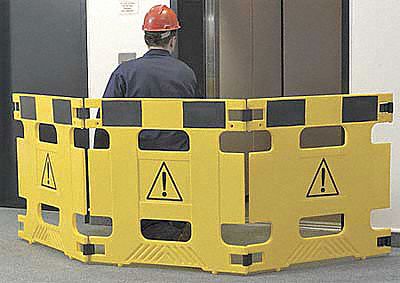 Barricade, 2 Panel, 72 In Length, Yellow