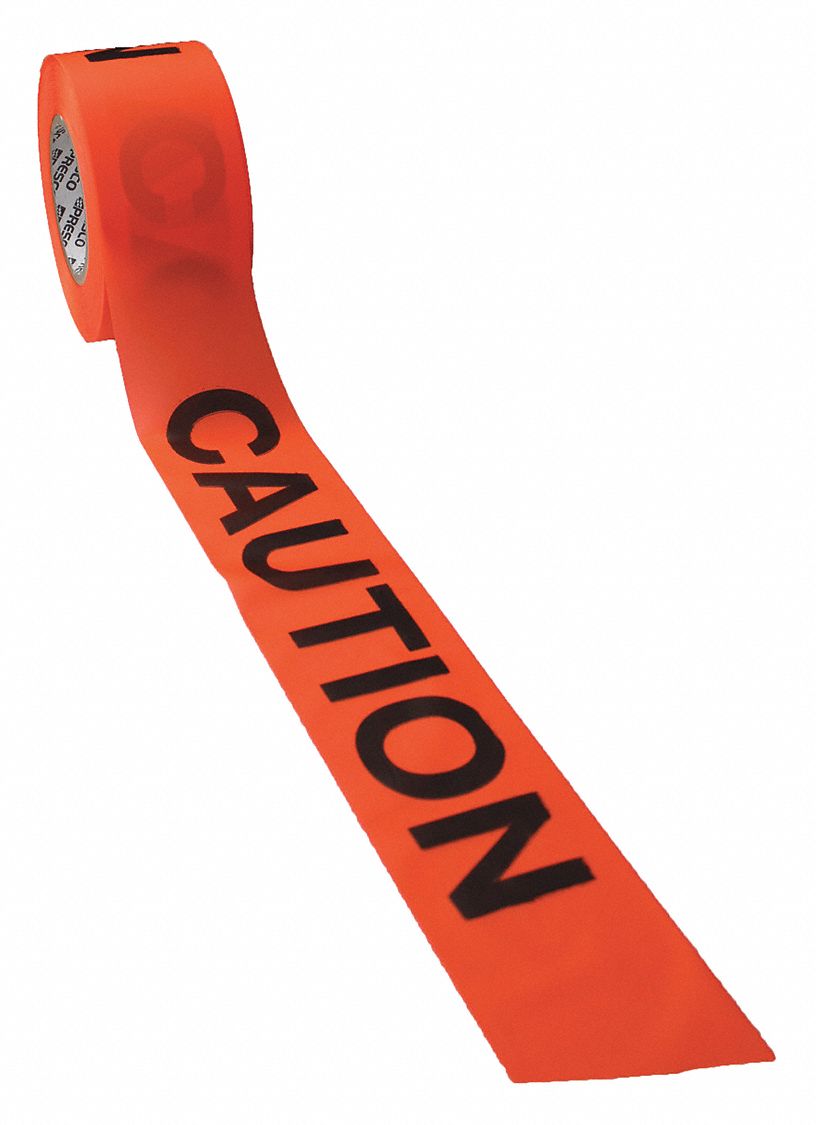 Barricade Tape, Orng Glo/Blk, 500ft x 3 In