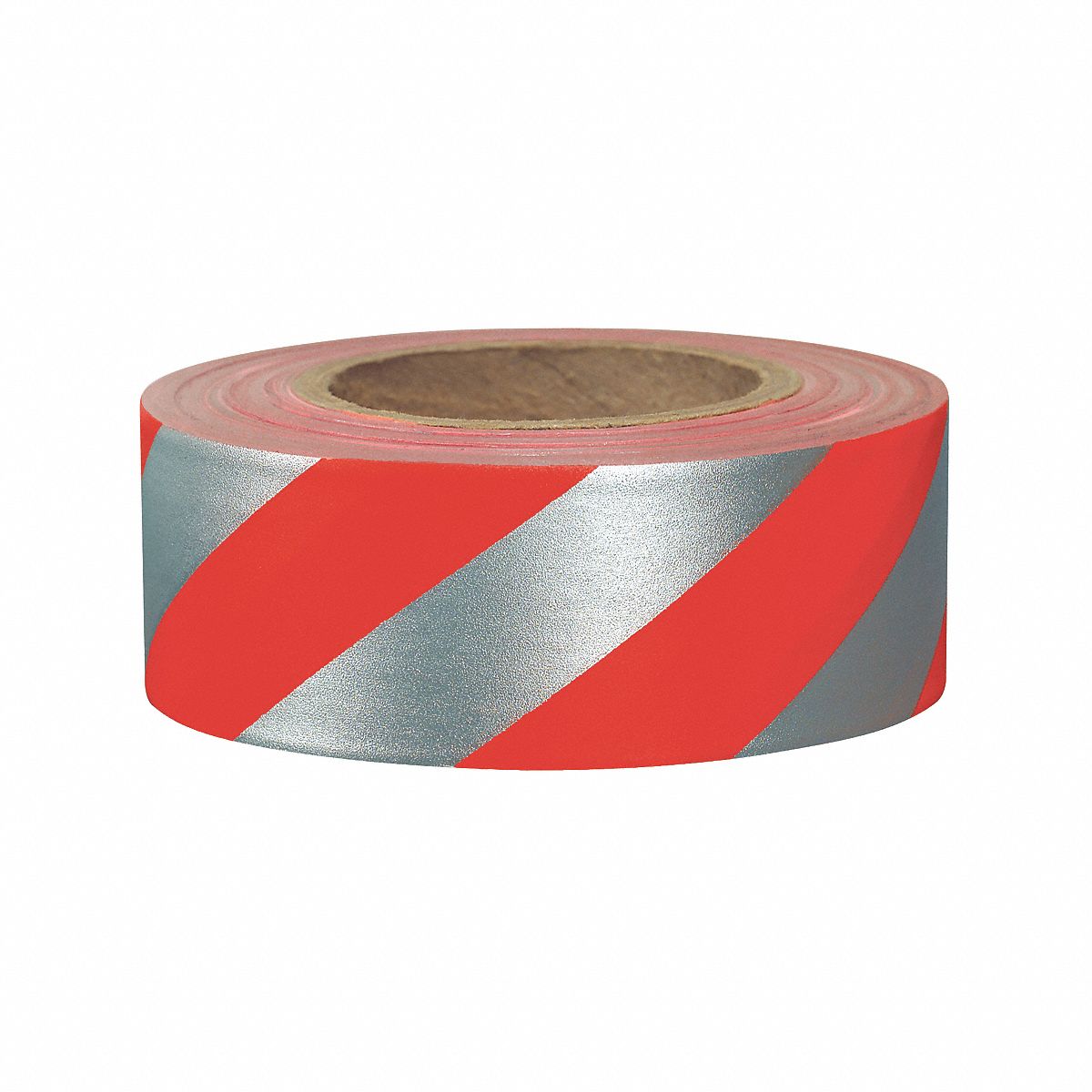 Flagging Tape, Red/Silvr, 300ft x 1-3/16In