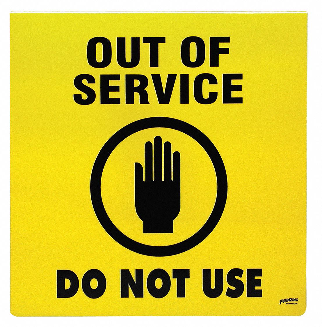 Maintenance Sign, 14 x 14In, BK/YEL, ENG