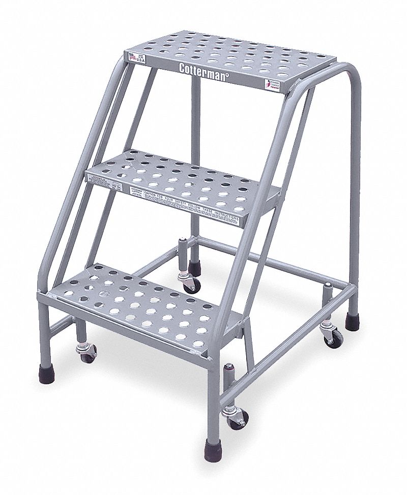 Rolling Ladder, Welded, Platform 30In H
