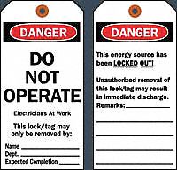 Danger Tag, 5-1/2 x 3 In, Hd Polyest, PK25