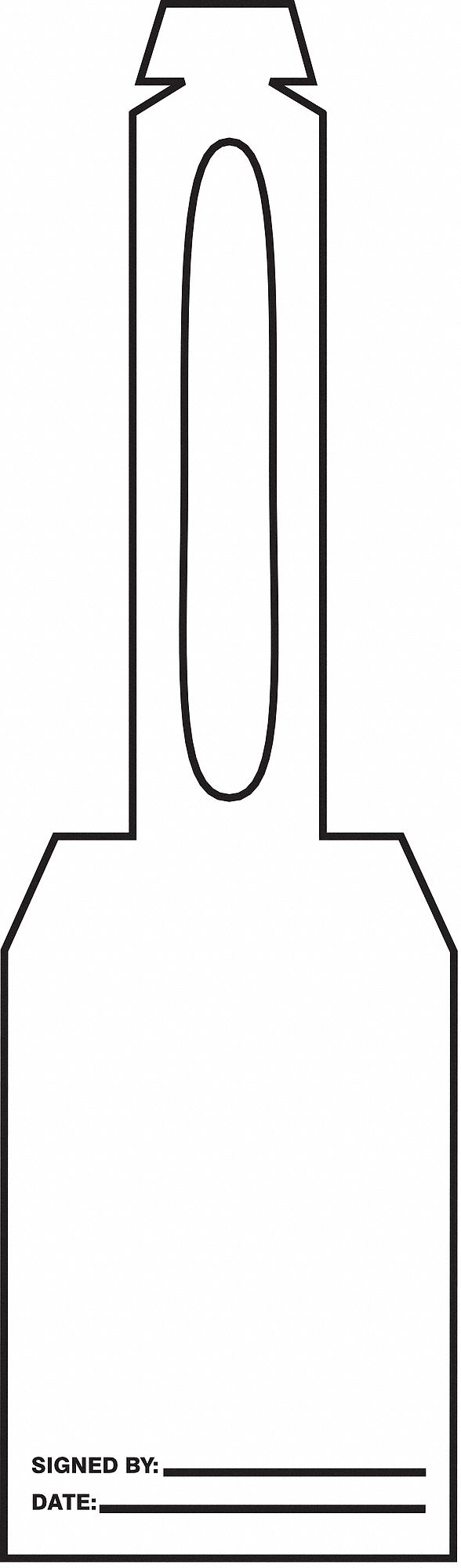 Blank Tag, 5-1/4 x 3-1/4 In, Wht, PK25