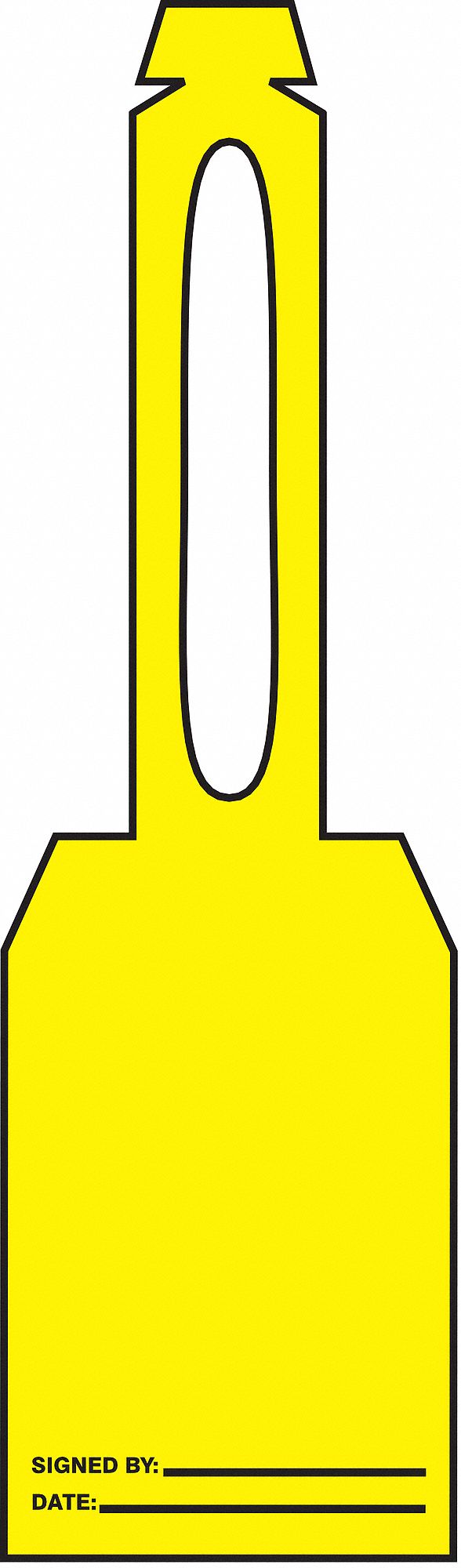Blank Tag, 5-1/4 x 3-1/4 In, Yel, PK25
