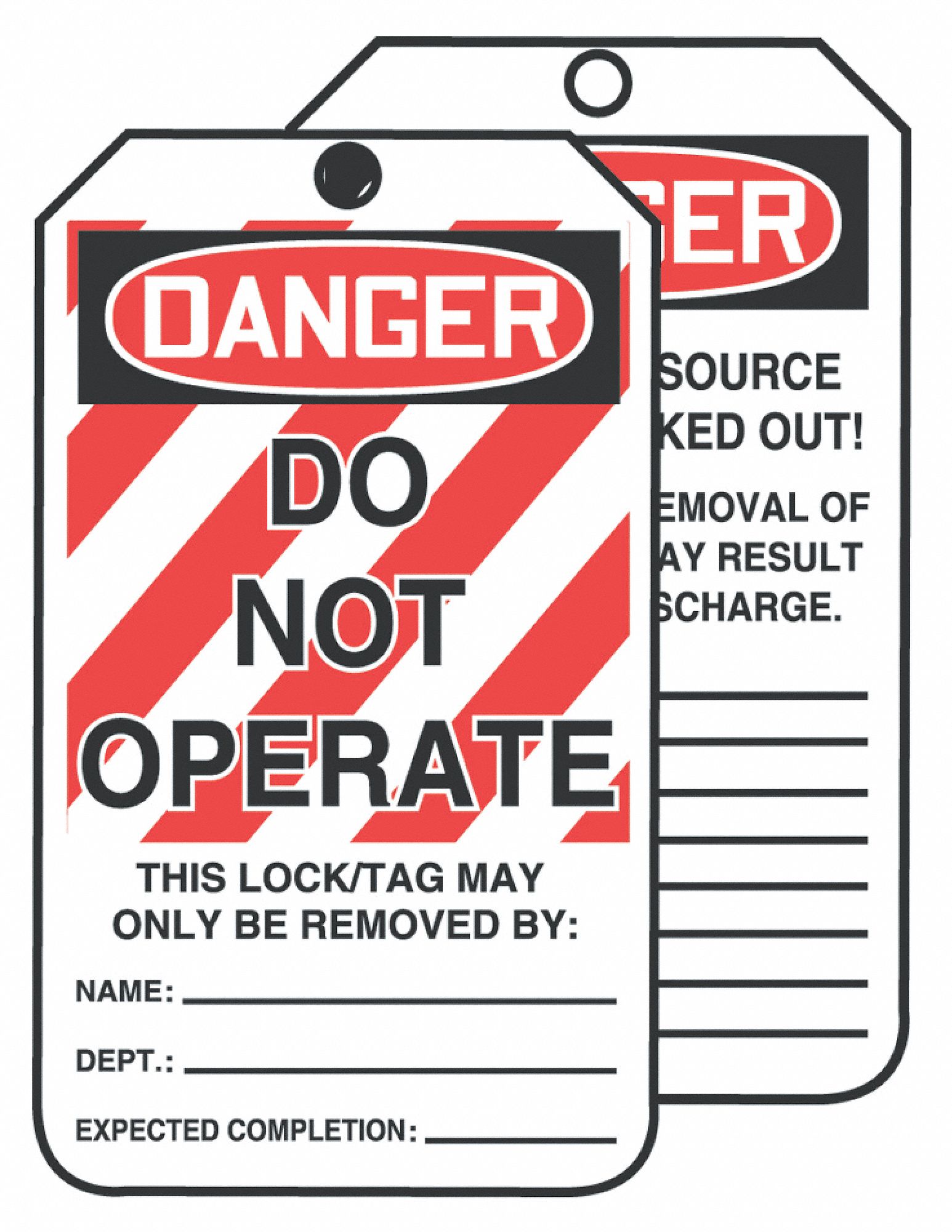 Danger Tag, 6-1/4 x 3 In, Cardstock, PK250