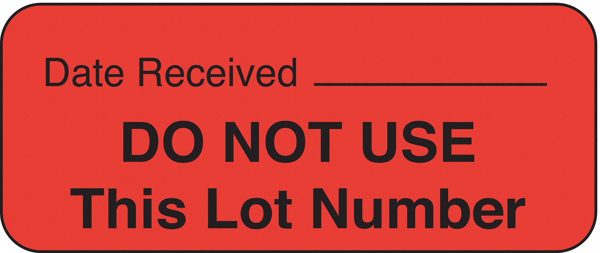 Label, 5/8 In. H, 1-11/16 In. W, PK 1000