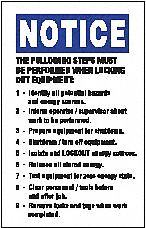 Lockout Label, 5 In. H, 3-1/2 In. W, PK 2