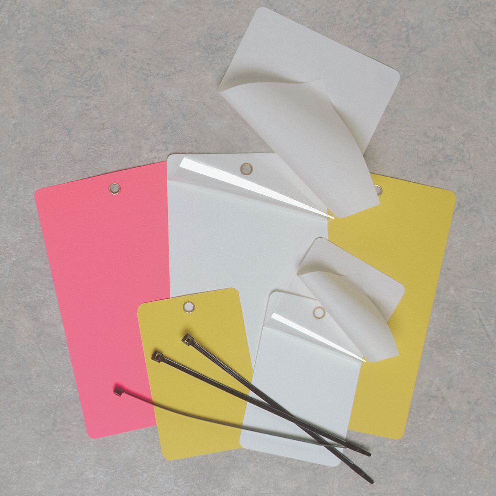 Blank Tag, 5 x 3-1/4 In, Yel, PK25