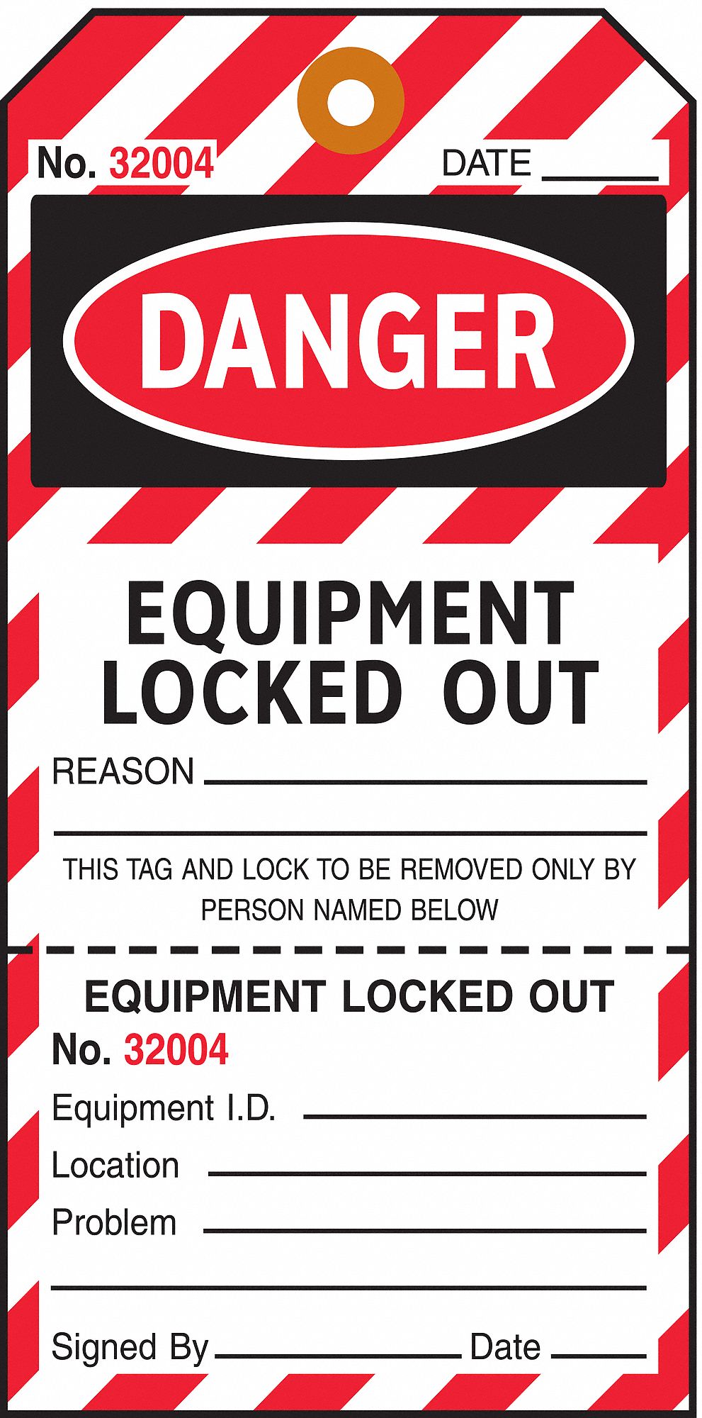 Danger Tag, 5-3/4 x 2-7/8 In, PK100