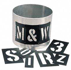 Stencil Set, Letters, Plastic, PK3