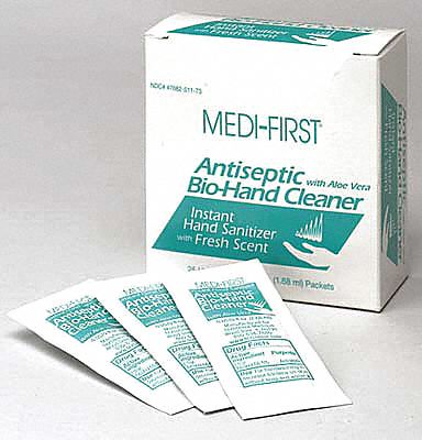 Antiseptic Bio-Hand Wipe, Alcohol, PK25