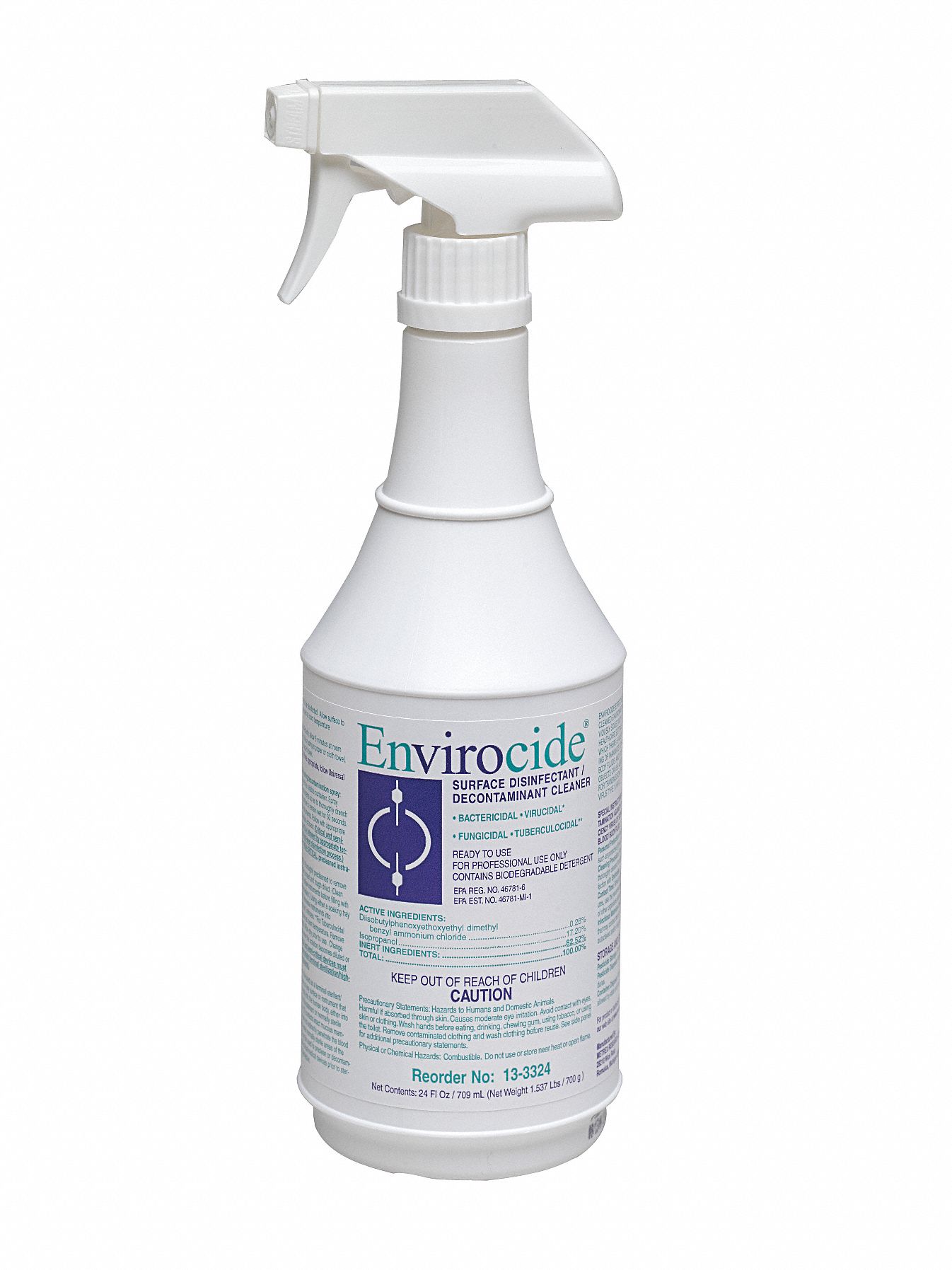 Cleaner and Disinfectant, Size 24 Oz.