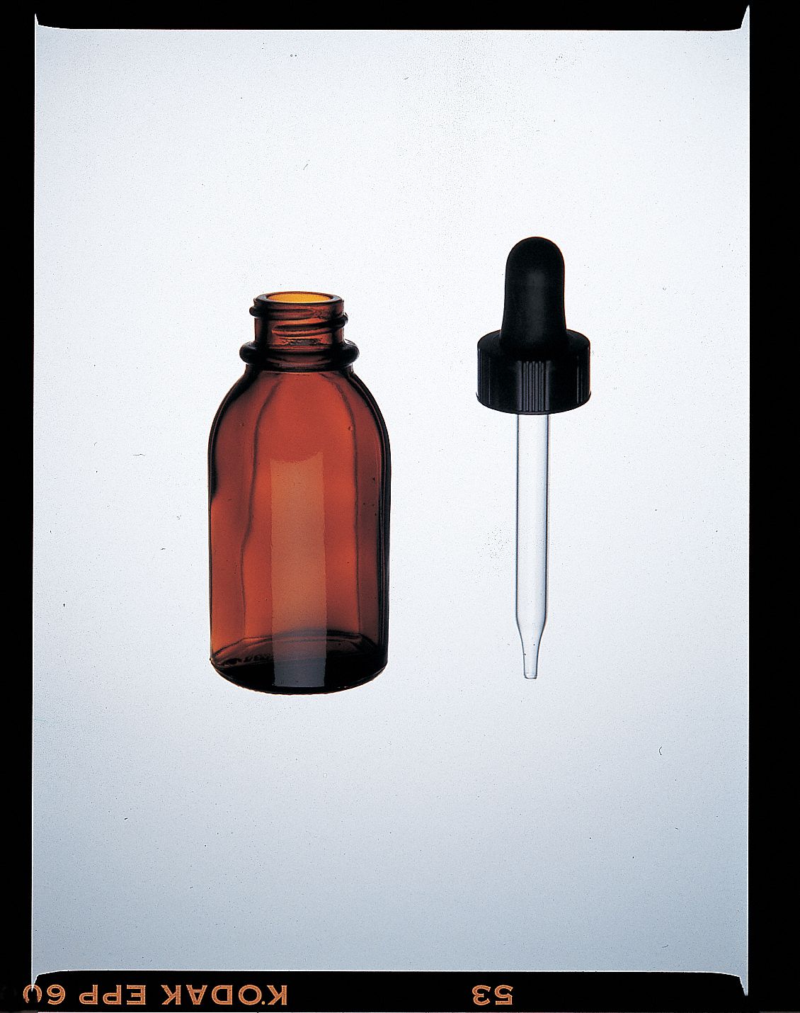 Amber Glass Bottle w/Dropper, 60mL, PK12