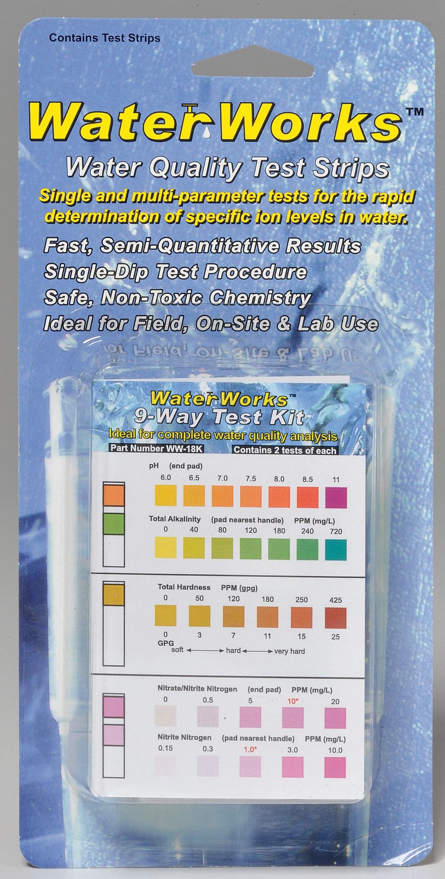 Test Strips, 9 Kit Waterworks, PK 19