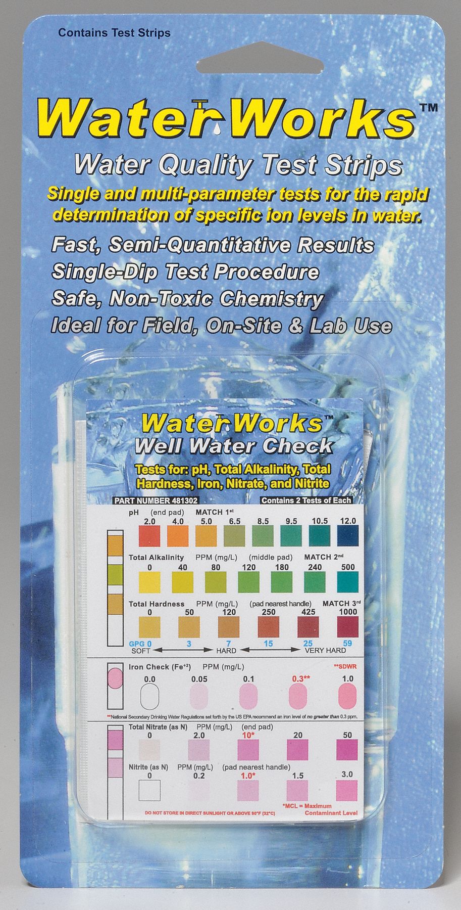 Test Strips, Groundwater Check, PK 10
