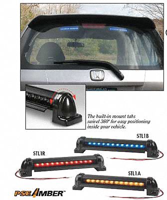 Sngl Hd Dash/Deck Light, LED, Amber, 8-1/2W