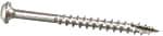 Wood Screw, #8, 2 1/2 In L, Coarse, SS, Pk 50